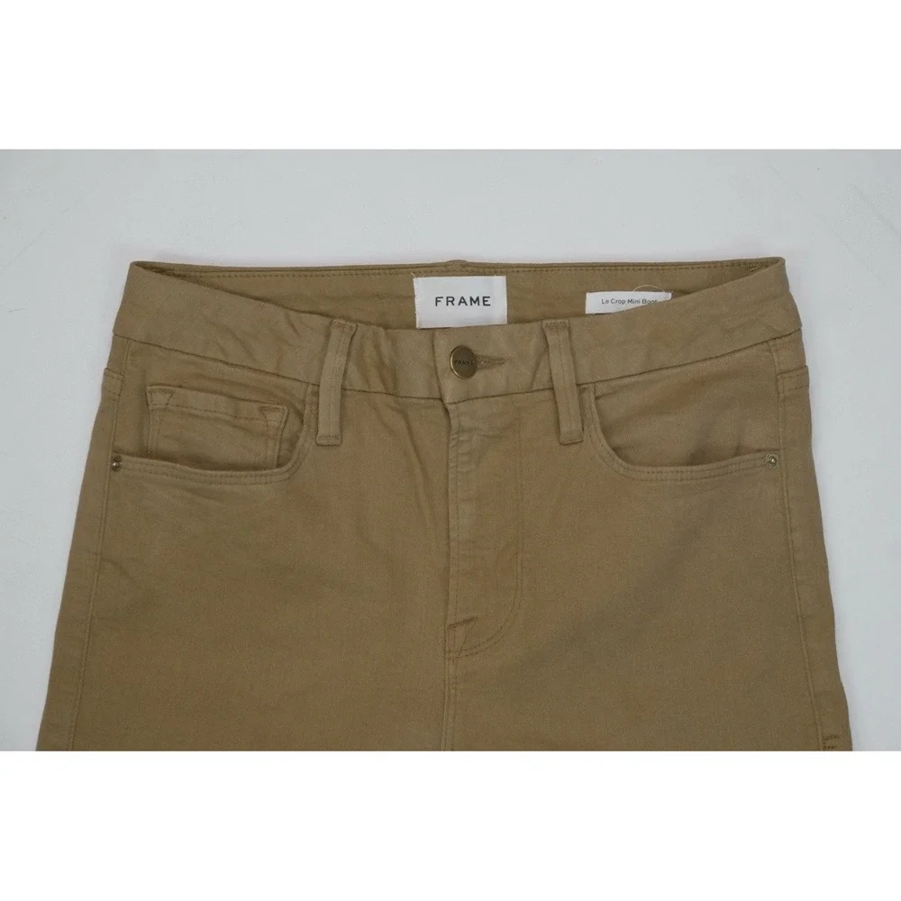 FRAME Le Crop Mini Boot Vicuna Brown Jeans Women's 28 Cropped Stretch - Picture 4 of 6